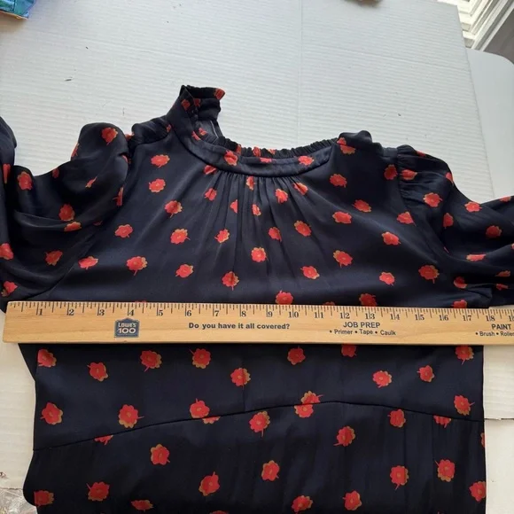 Hatch Black‎ and Red Black Maternity Turtleneck Mock neck Maxi Dress size XS